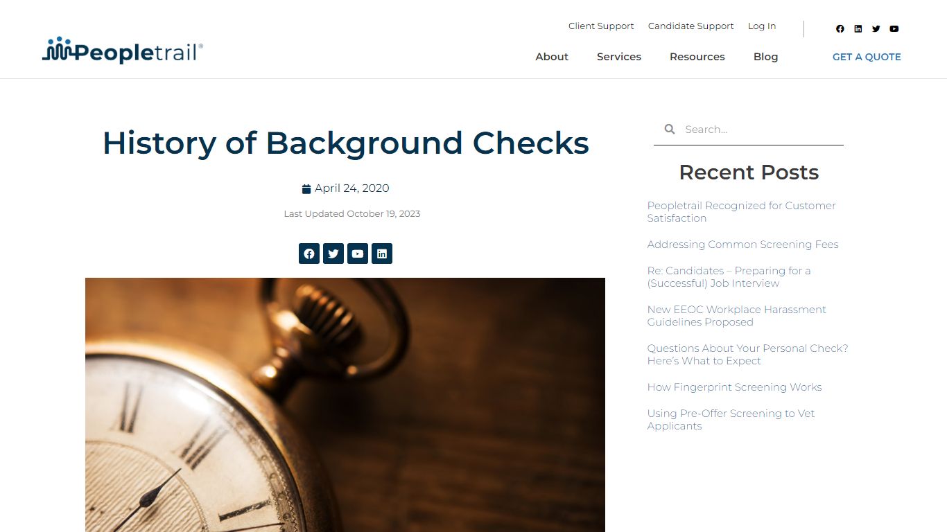 The History of Background Checks | Peopletrail